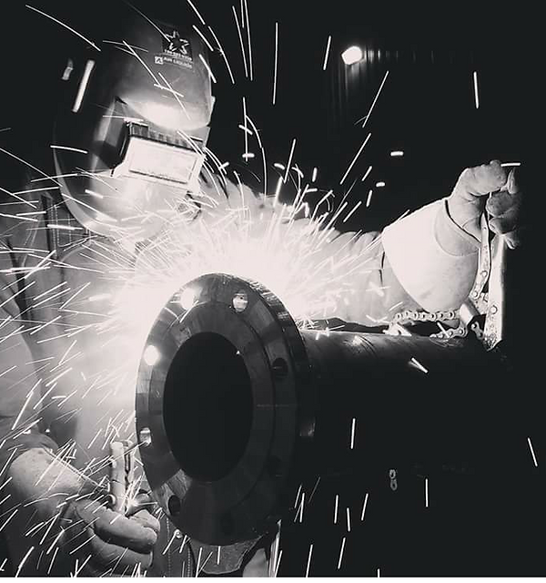 Angry Arc Welding pressure pipe project photo